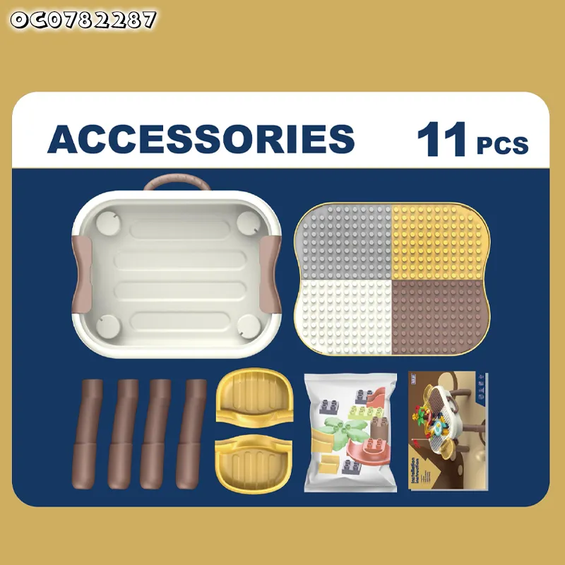 Wholesale Funny Popular DIY Block Building Track Educative Kids Foldable Baby Building Block Toys