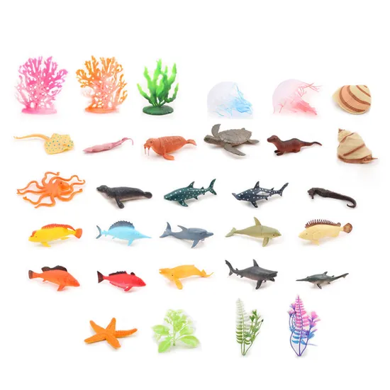 Wholesale Montessori Educational Popular Silicone Rubber Sea Animals Models Toys for Kids