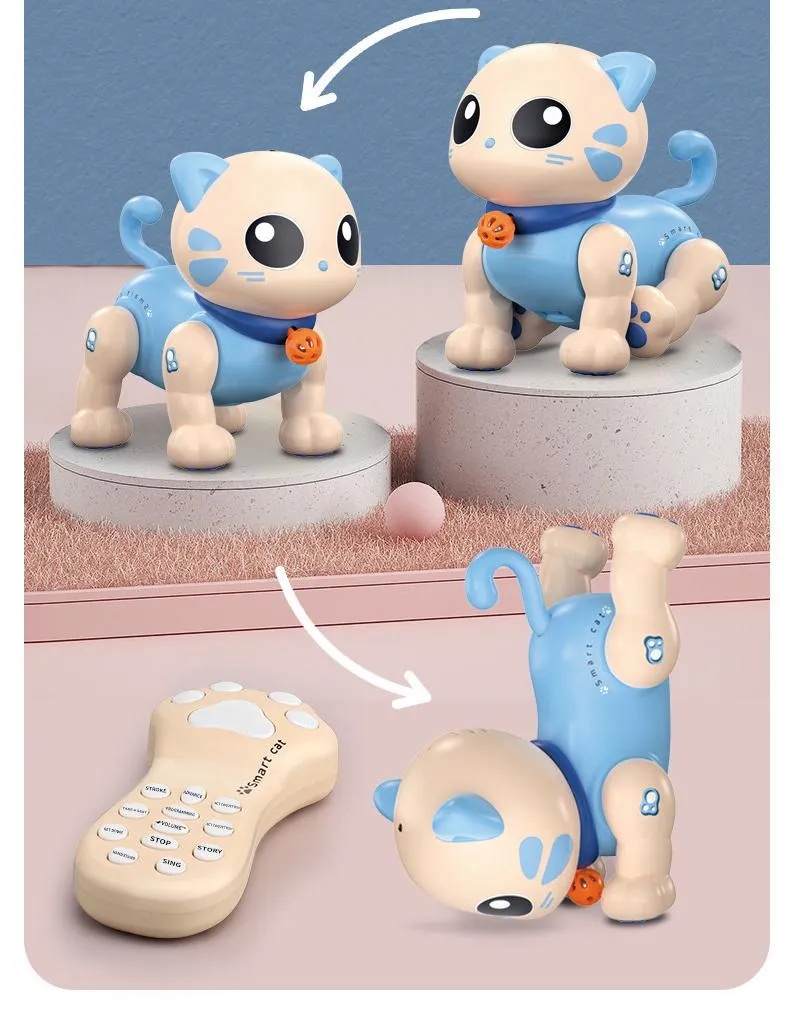 Wholesale Singing and Dance Plastic Remote Control Intelligent Interactive RC Music Robot Pet Animal Toy for Kids