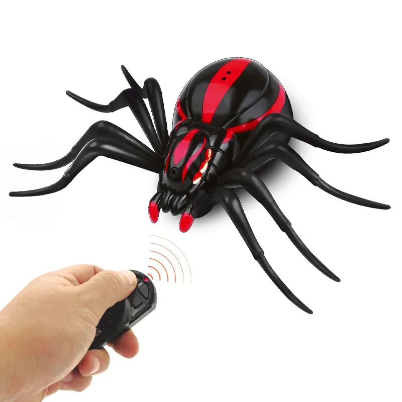 Wholesale Funny 360 Degree Rotating Plastic Realistic Simulation Infrared Remote Control Crawling Spider Toy for Kid