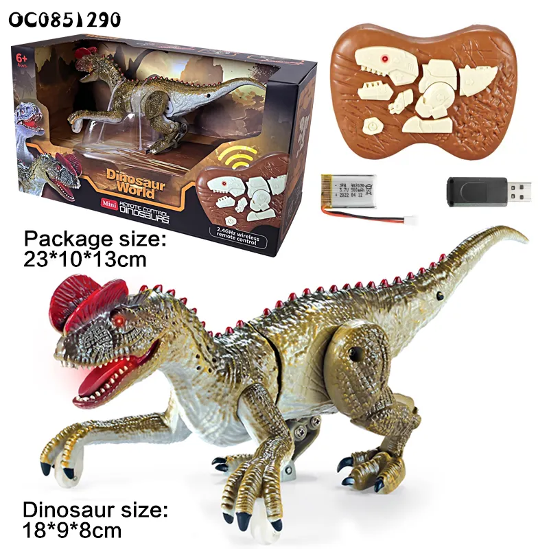 2.4G 8 Channels Tyrannosaurus Interactive Robot Dinosaur Realistic Roaring and Walking Remote Control Dinosaur Toys for Kids