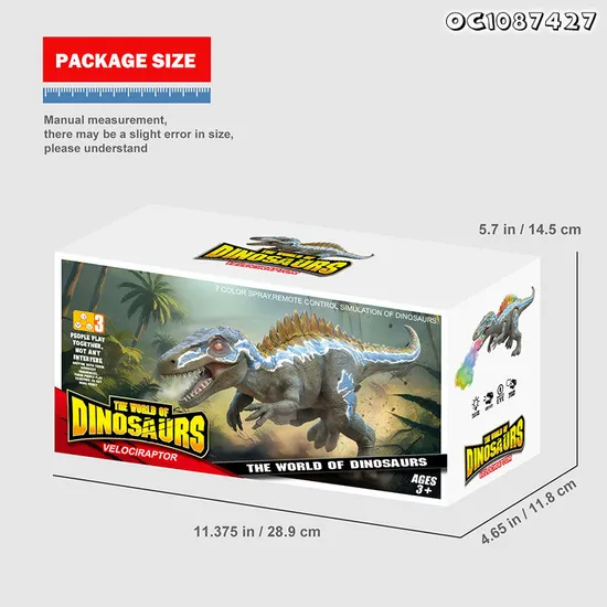 Spray Mist RC Robot Dinosaur New Remote Control Simulation Dinosaur Toy Model Moving and Walk Toy with Light and Sound for Wholesale