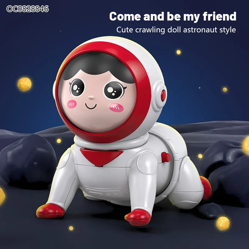 Wholesale Unique Electric Doll Plastic Baby Crawling Musical Battery Operated Toy