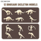 12PCS Kids Educational Toys Learning Children Digging up Dinosaur Eggs Fossil Dinosaur Skeleton Model Toy