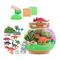 Dinosaur Theme Micro Landscape Eco Bottle Moon Sand DIY Craft Kits Sand Painting Toy for Kids with Accessory