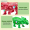 Wholesale Sensory Line up Toys Triceratops Electric Toy Custom Small Promotional Moving Dinosaur Toy for Kids with Light