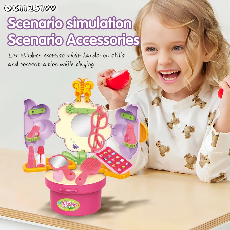 Wholesale Children Pretend Play Make up Portable Makeup Beauty Fashion Cheap Girls Toys for Baby Girls Kids