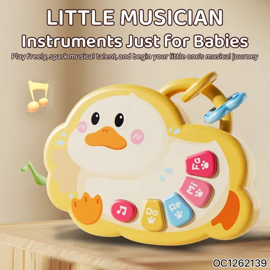Toys Attention Concentration Toddler Hand Rattles Musical Educational Sensory Hand Bells Comfort Battery Operated Piano Toy