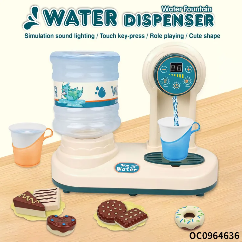 Wholesale Mini Children Pretend Play Children's Plastic Kitchen Tool Electric Water Dispenser Gift Toy for Kids