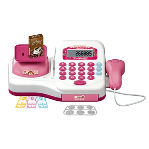 Electronic Cash Register Checkout Play Toy Supermarket Simulation Cash Register Toy with Scanner