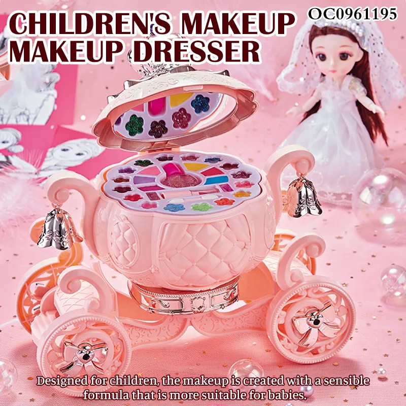 Wholesale Nail Art Gel Polish Girls Make up Beauty Box Fashion Portable Makeup Toys for Kids