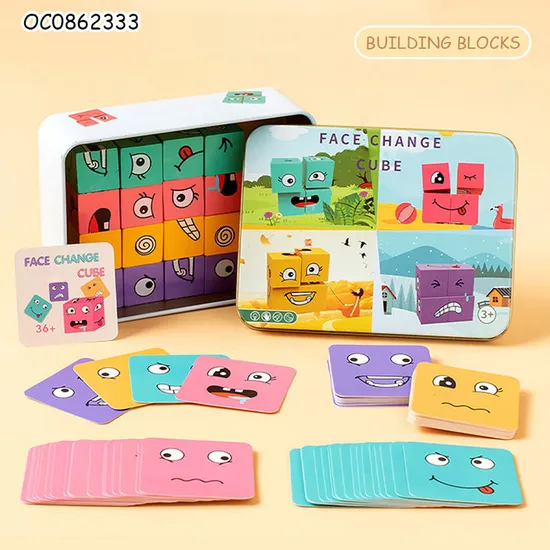 Wholesale Montessori Educational Board Blocks 3D Wooden Popular DIY Toy for Kids