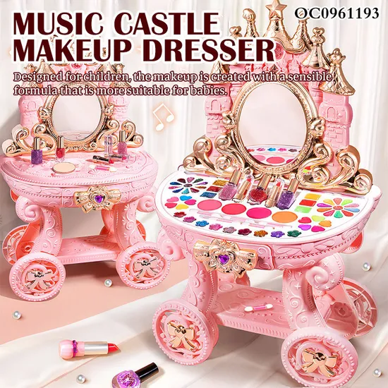 Wholesale Children's Beauty Fashion Cosmetic Products Makeup Nail Kids Dressing Table Sets Toys for Girls