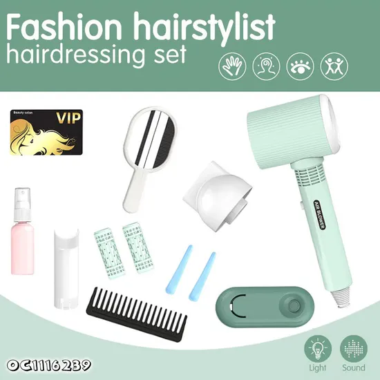 Pretend Wholesale Cosmetic Hair Styling Beauty Play Set Toys Wireless Beauty Product Girls Makeup Set Beauty Fashion Toys