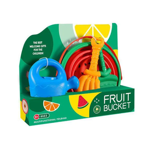 Wholesale Folding Kids Summer Plastic Creative Outdoor Beach Bucket and Spade Sand Toys