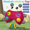 Battery Operated Baby Rattles Montessori Silicone Press Button Game 0-24 Months Toys with Light Music for Hand Eye Coordination Train