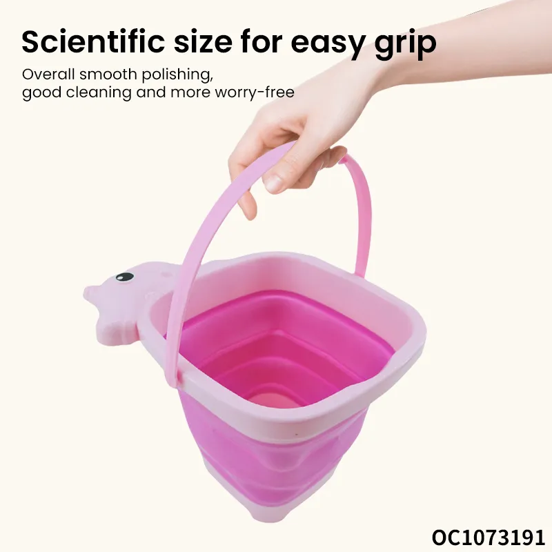 Wholesale Pink Animals Made Foldable Silicone Sand Fun Summer Beach Sand Toys for Kids