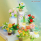 Wholesale Montessori Creative 214PCS Sunflower Educational Plastic Flowers Building Block Toy for Kids