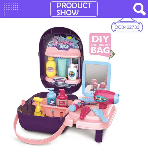 Wholesale Princess Fashion Beauty Cosmetic Portable Make up Box Kid Toys for Girl