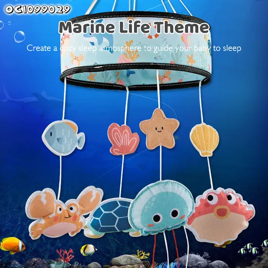 New Arrivals Custom Soft Bebe Musical Felt Stars Hanging Toys Baby Bracket Mobile Crib Rotate Bed Bell Toy Holder White Rattle Toy
