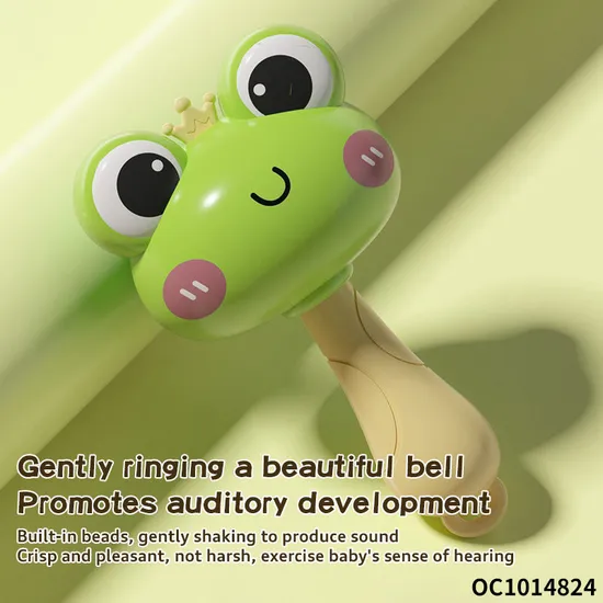 Cartoon Frog New Born Baby Bed Bell Music Toy Animals Rattle Snake for Baby Toys 0-12 Months with Sound