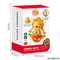Lovely Cartoon Lion Design Tumbler Roly Poly Toy Soft Rubber Handheld Bell Grab Shake Plastic Rattle Ball Toy for Newborn Baby