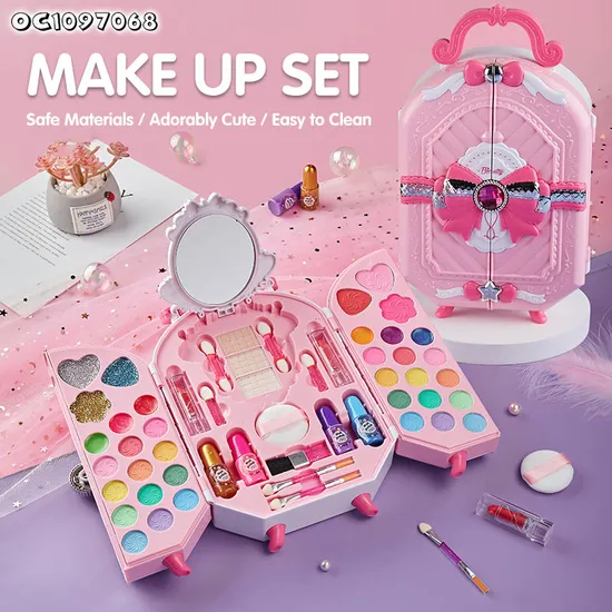 Wholesale Nail Polish Set Box Beauty Fashion Cosmetic Makeup Baby Girls Toys for Kids Girls with Mirror