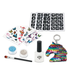 Wholesale Fashion DIY Custom Art Sticker Beauty Makeup with Sparkling Powder Creative Toys for Kids