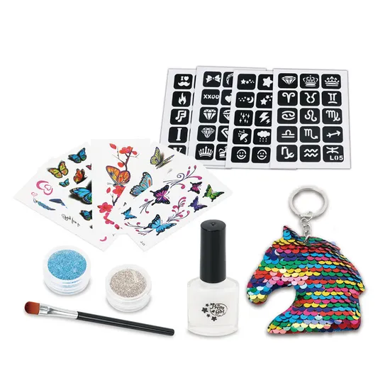 Wholesale Fashion DIY Custom Art Sticker Beauty Makeup with Sparkling Powder Creative Toys for Kids
