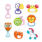 Wholesale Montessori Animal Model Baby Rattles Plastic Baby Sensory Teether Ring Toys