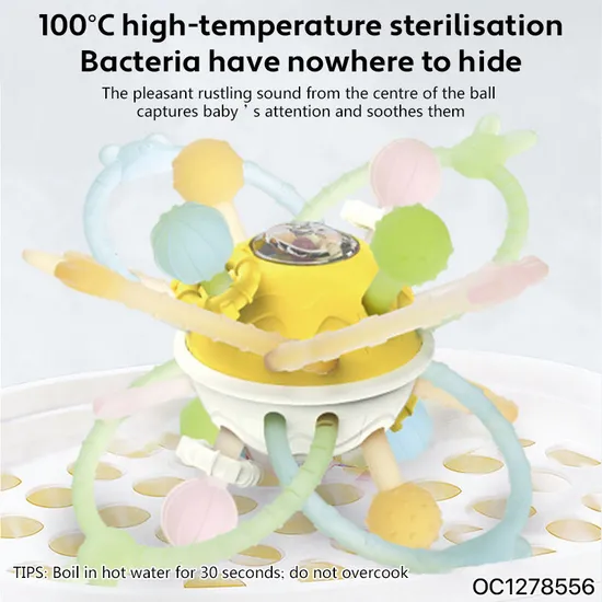 Wholesal Silicone Newborn Baby Gift Set Baby Teether Sensory Toys