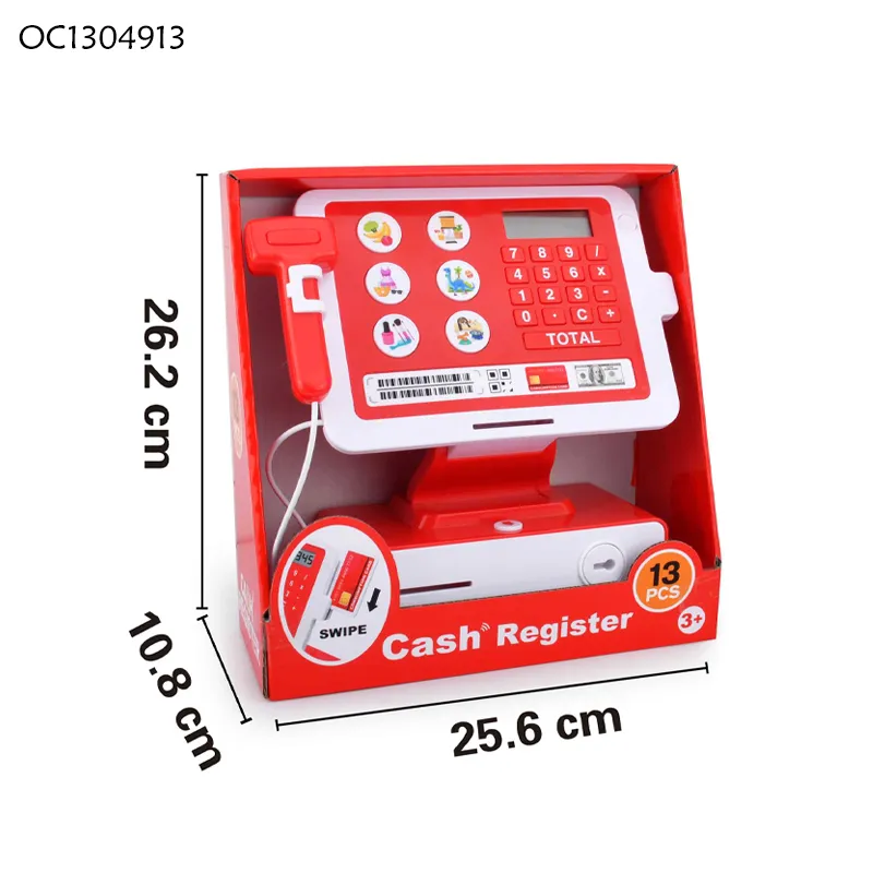 Kids Home Toy Supermarket Bill Checkout Counter Toys Play Role Playhouse Modern Electronic Cash Registers Toy for Kids