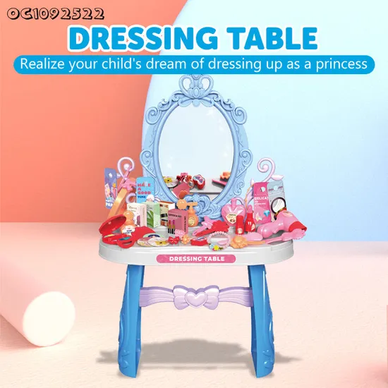 Wholesale Pretend Beauty Fashion Kids Girls Makeup Set Dressing Table Toy with Mirror