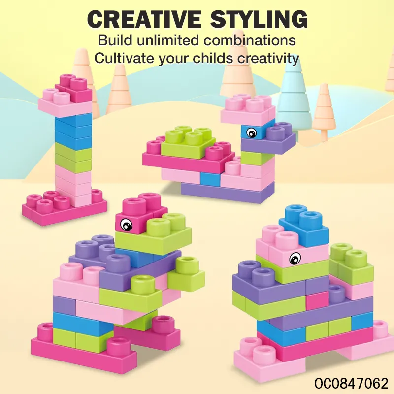 Wholesale Educational Montessori 26PCS Plastic Baby Building Block Toys