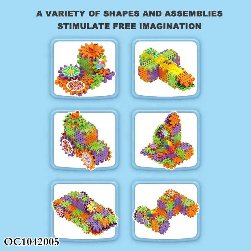 Wholesale Montessori Educational Handmade DIY Plastic Building Blocks Toys for Kids