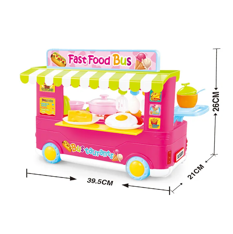Wholesale Kids Play Pretend Cooking Mini Pink Plastic Educational Kitchen Toy Sets