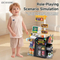 Children Role Play Game Educational Simulation Cashier Toys Equipment Pretend Play Indoor Playground Supermarket Toy with Food