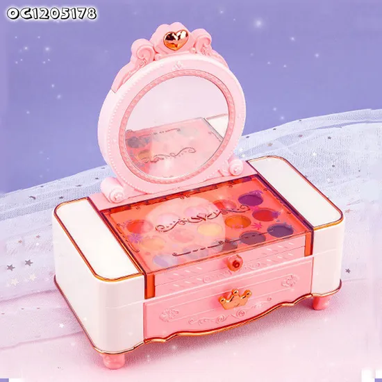Wholesale Nail Polish Kids Fashion Makeup Kit Gift for Girl Real Make up Sets Full Box Toy with Mirror