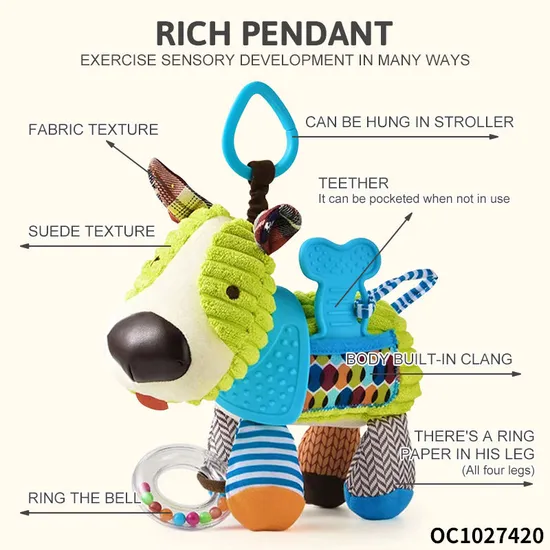 Wholesale Montessori Musical Soft Hanging Bed Bell Montessori Sensory Baby Teether Toys