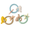 Wholesale Montessori Lovely Rubber Sensory Teether Silicone Baby Teethers Rings Rattle Toys