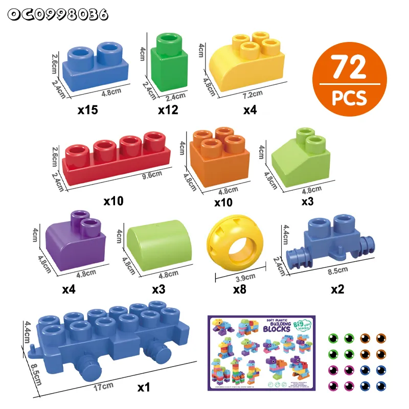 Wholesale Montessori Education Plastic Blocks Building Popular DIY Toys