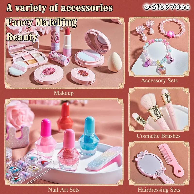 Wholesale Cosmetic Make up Kit Real Washable Makeup Set Princess Dress up Pretend Role Play Beauty Girls Gift Fashion Toy