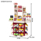 Home Supermarket Pretend Play Checkout Mini Food Set Toy Miniature Plastic Toy with Live Scanner Cash Register Card Reader for Kids