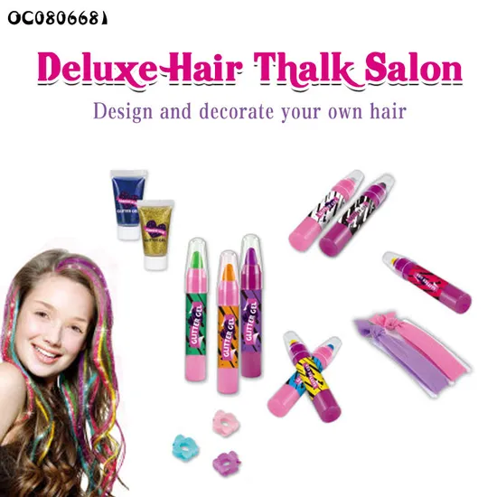 Wholesale Hair Colour Dye Pen Kids Beauty Fashion Makeup Sets Make up Toys for Baby Girls