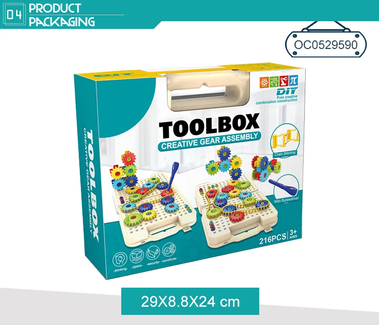 Wholesale Educational Montessori Creative Plastic DIY Building Blocks Toy for Kids