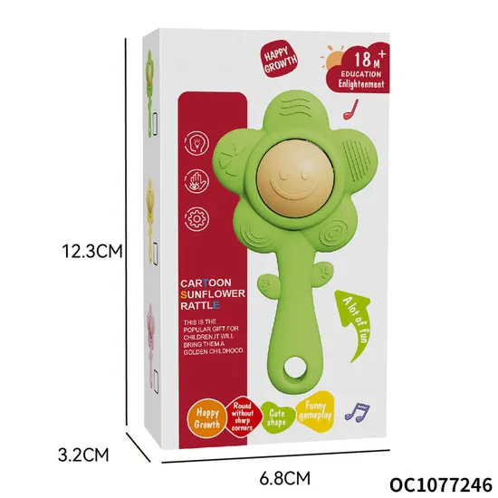 Wholesale Montessori Educational Lovely Silicone Baby Plastic Ball Baby Teether Chew Toy