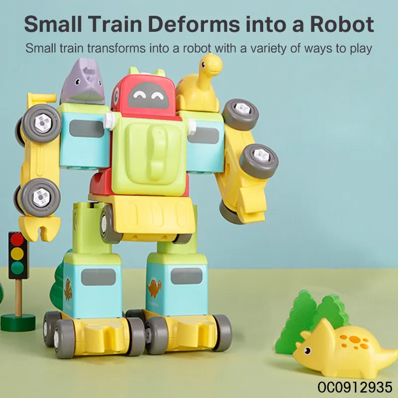 Wholesale Montessori Plastic Hand Educational Dinosaur Popular DIY Building Block Toy