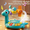 Wholesale Cartoon Dinosaur Design Music Baby Plastic Animal Sound Electronic Small Piano Education Rainbow Keyboard Toy