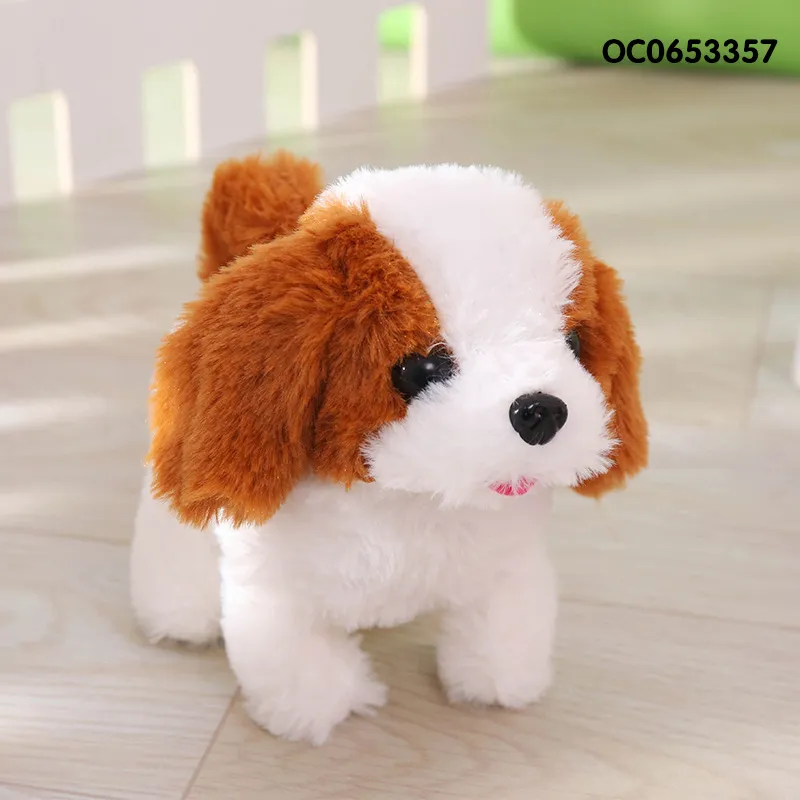 Wholesale Custom Barking Walking Dog Plush Stuffed Lovely Animal Toy for Kids