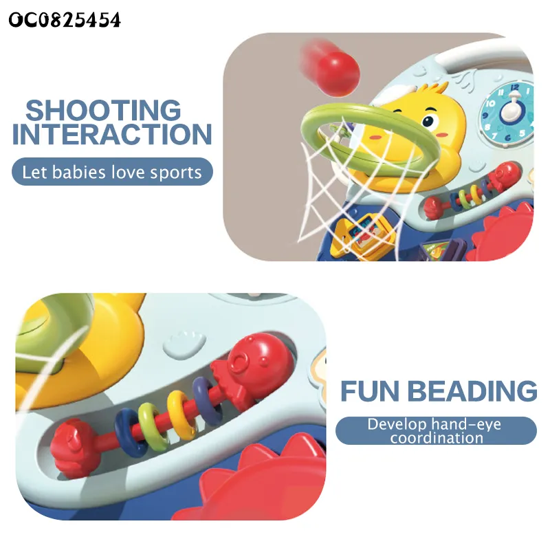 Wholesale Childhood Interactive Education Montessori Baby Basketball Hoop Electronic Game Table Toy